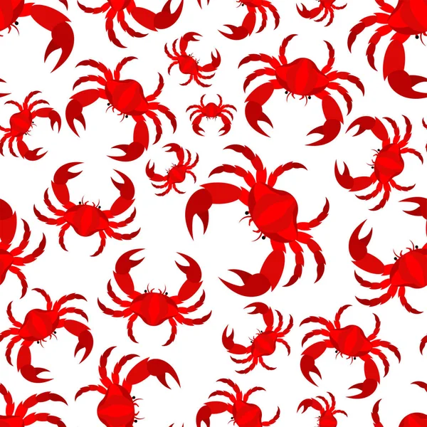 Crab Pattern Seamless Sea Cancer Background Sea Animal Texture Baby — Stock Vector