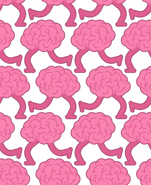 Cerebro Está Funcionando Sin Fisuras Fondos Cerebrales Fugitivos Concepto Fuga — Vector de stock