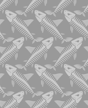 Köpekbalığı iskeleti kusursuz. Balık kafatası arka planı. balık kemikleri dokusu