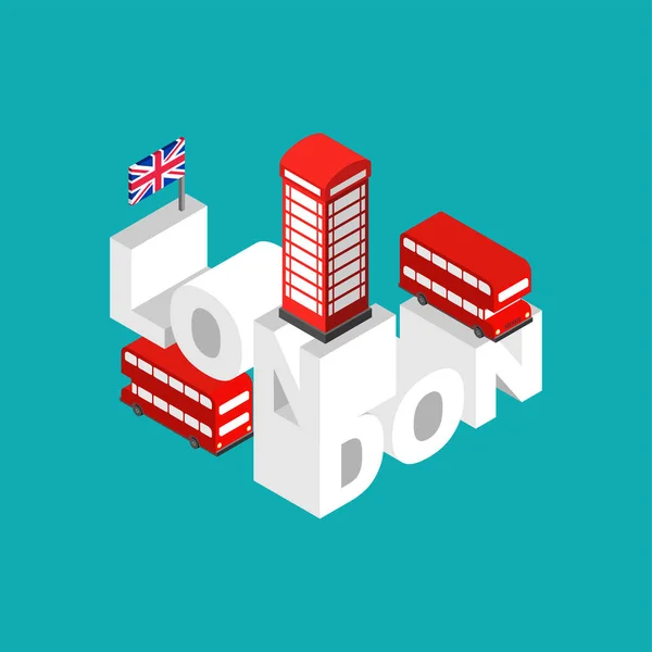 Γράμματα Γράμματα Από Λονδίνο Τυπογραφία Ορόσημο Του Λονδίνου Κόκκινο Διπλό — Διανυσματικό Αρχείο