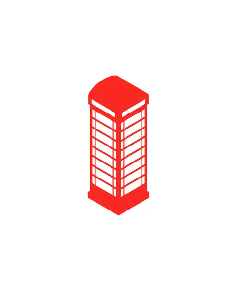 Rote Telefonzelle Wahrzeichen Londons Vektorillustration — Stockvektor
