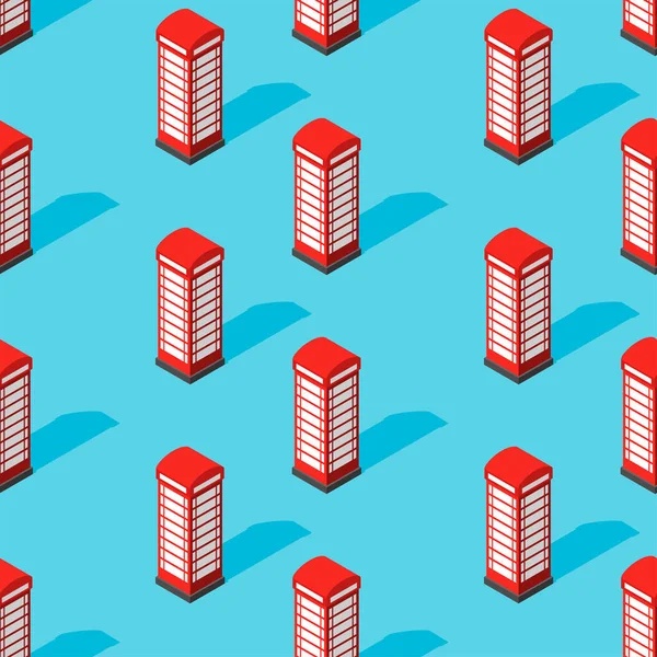 Kırmızı telefon kulübesi desenleri. Londra 'nın tarihi geçmişi. Vektör dokusu