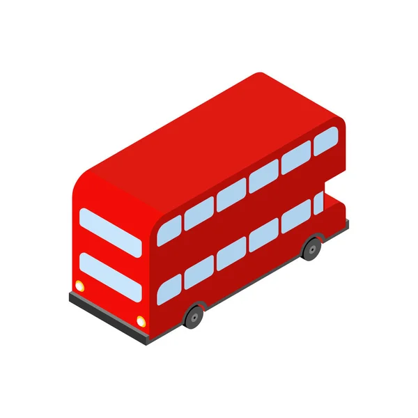 London Red Double Decker Icon Isolated Знак Британской Достопримечательности Векторная — стоковый вектор