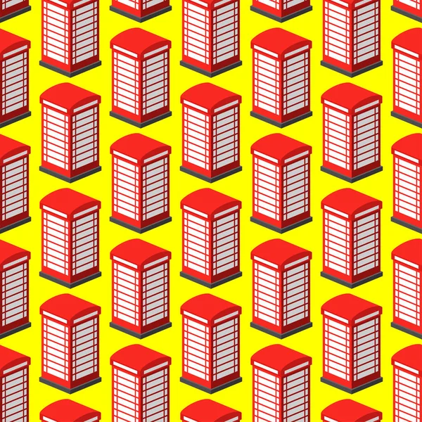 Kırmızı telefon kulübesi desenleri. Londra 'nın tarihi geçmişi. Vektör dokusu