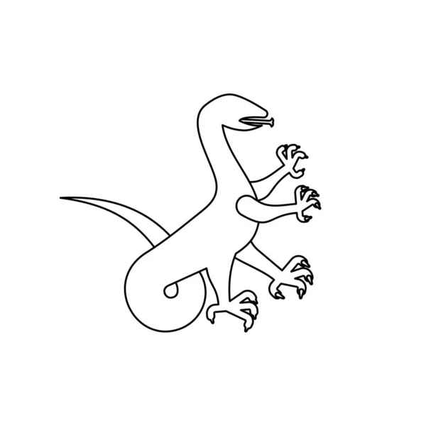 Salamander Heraldic Animal Linear Style 도마뱀의 불가사리 코트의 — 스톡 벡터