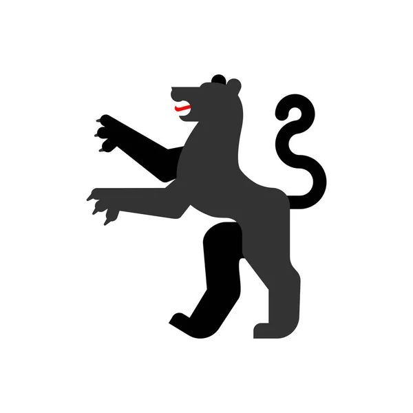 Panther Heraldic Animal Fantástica Bestia Monstruo Para Escudo Armas Elemento — Vector de stock