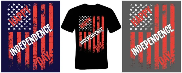 Joyeux Jour Indépendance Shirt Design Pour American — Image vectorielle