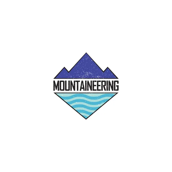 Vintage Bergsteigen Logo Für Outdoor Und Aktivitäts Logo Design Inspiration — Stockvektor