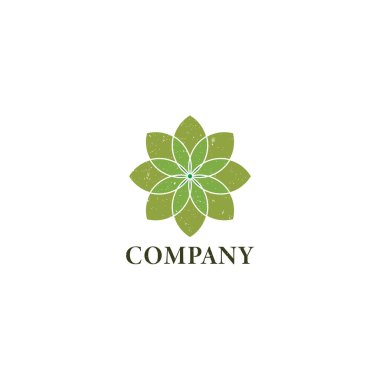 Vintage Green Lotus logosu şirket logosu tasarım ilhamı için uygulandı.