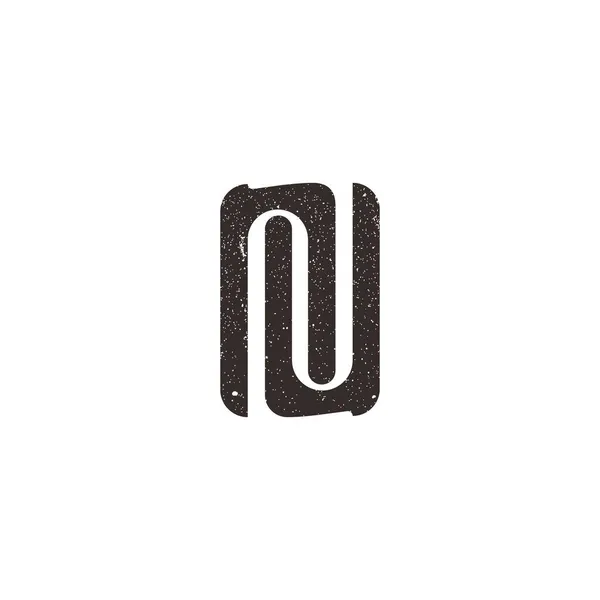 首字母Nu标志在公司标志设计中的应用 — 图库矢量图片