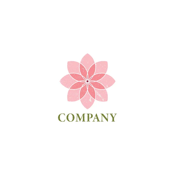 Abstract Pink Lotus Logo Applied Company Logo Design Inspiration — Stock Vector