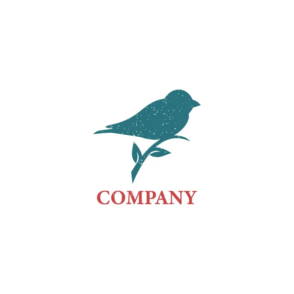 Vintage Orange Bird Logo Applied Company Logo Design Inspiration — Stock Vector