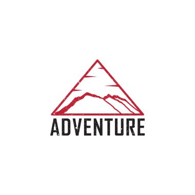 Kırmızı Hat Dağ Macerası logosu açık hava iş logosu tasarım ilhamı için uygulanır.