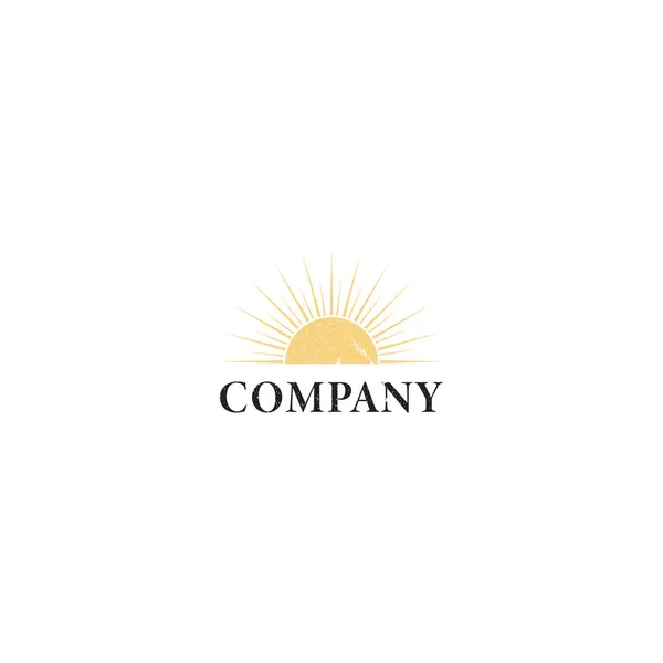 Abstract Sunrise Logo Toegepast Voor Business Finance Logo Design Inspiratie — Stockvector