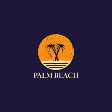 Otel Restoranı Tatil Tatil Logosu için Palm Tree Plajı Silueti Konukseverlik logosu tasarımı için başvurdu.