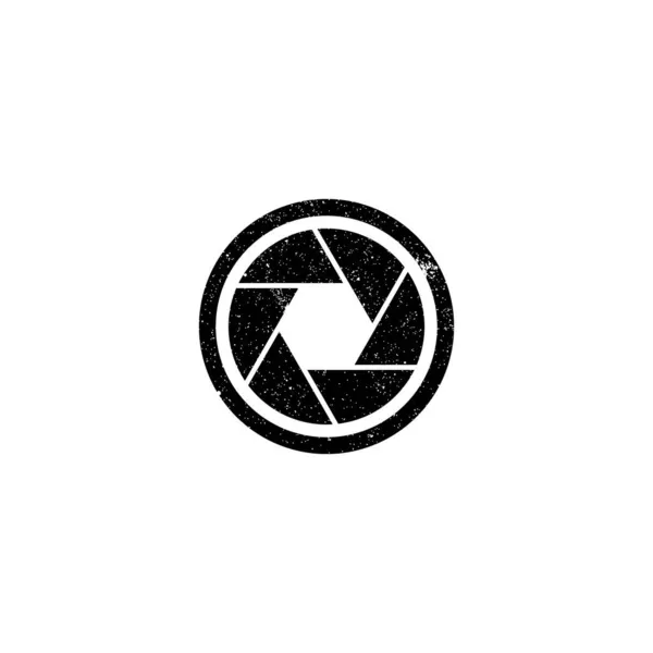 Vintage Shutter Logo Applicato Digitale Fotografia Logo Design Ispirazione — Vettoriale Stock