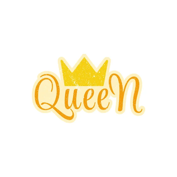 Drottningens Logotyp För Smycken Och Skönhetsbranschen — Stock vektor