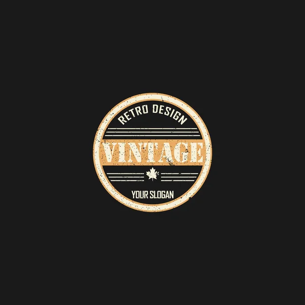 Logotipo Insignia Vintage Lujo Aplicado Para Industria Moda Retro — Vector de stock