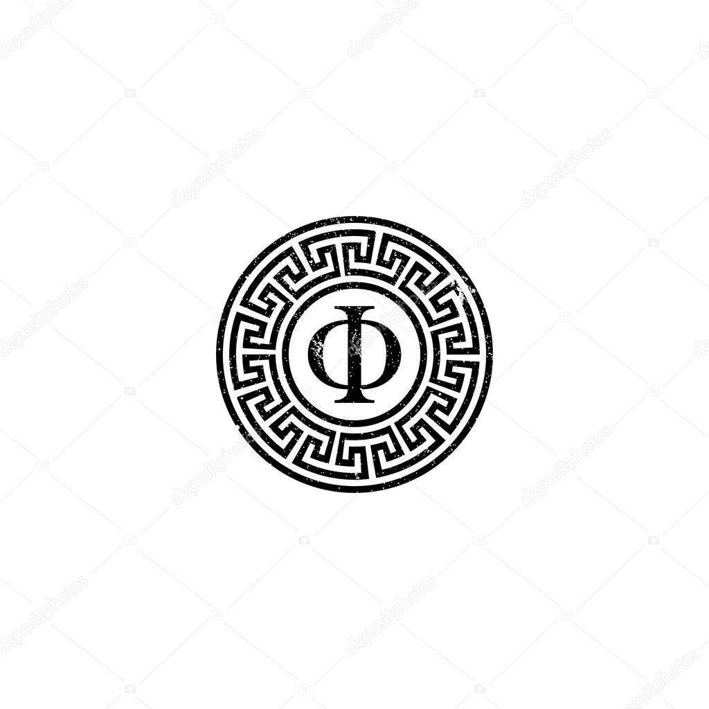 Phi greek logo applied for business and finance industry logo.
