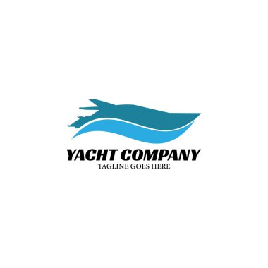 Dalgalı sürat teknesi, yat ya da logo tasarımı