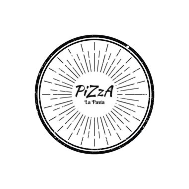 Klasik Retro Harfli Pizza Logosu Tasarımı
