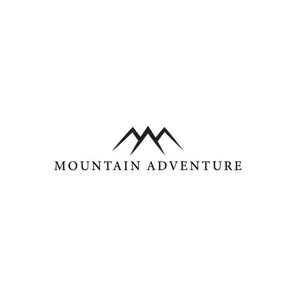 Einfache Moderne Mountain Logo Design Vektor Berg Reise Und Abenteuer — Stockvektor