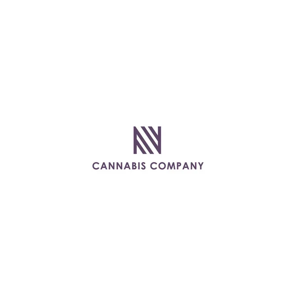 High End Cannabis Logo Design Inspiriert Von Einem Abstrakten Buchstaben — Stockvektor