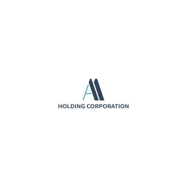 房地产投资公司的标志设计灵感来源于抽象的双字母A 蓝色隔离 也适用于品牌和公司的最初名称Aa — 图库矢量图片