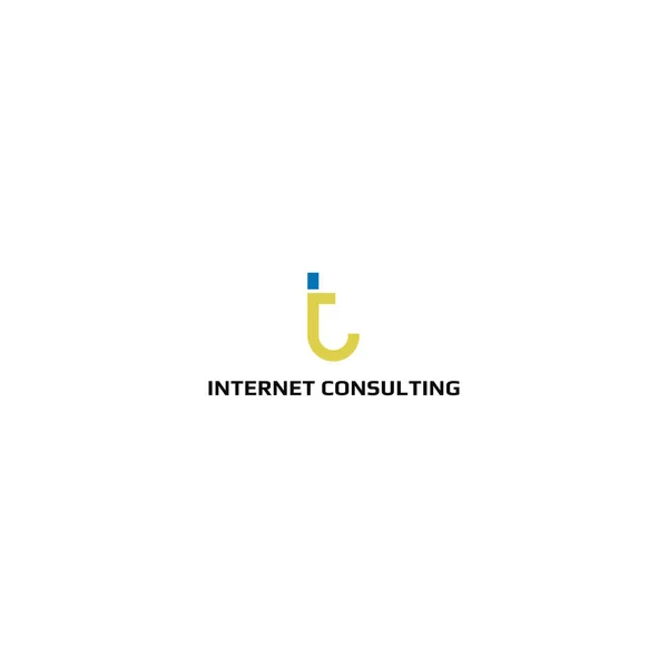 Logo Design Inspiration Internet Technology Consulting Business Inspired Abstract Letter — 스톡 벡터