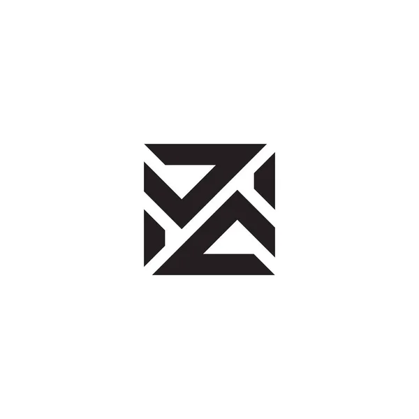 Abstrakt Första Bokstaven Och Logotyp Svart Färg Isolerad Vit Bakgrund — Stock vektor