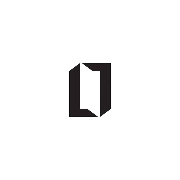 Astratto Iniziale Lettera Logo Colore Nero Isolato Sfondo Bianco Applicato — Vettoriale Stock