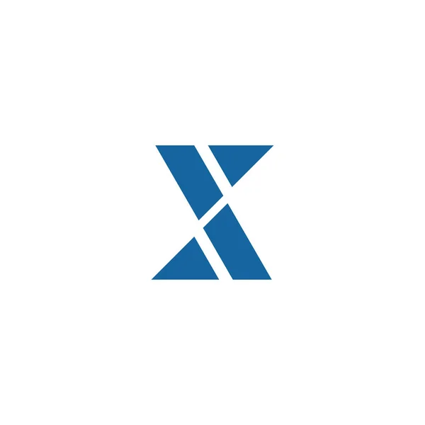 Letra Inicial Abstracta Logotipo Color Azul Aislado Fondo Blanco Aplicado — Vector de stock