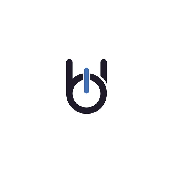 Astratto Iniziale Lettera Logo Colore Nero Isolato Sfondo Bianco Applicato — Vettoriale Stock