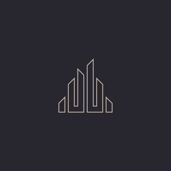 Lettre Initiale Abstraite Logo Couleur Marron Isolé Arrière Plan Noir — Image vectorielle