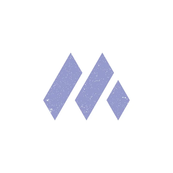 Astratto Iniziale Lettera Logo Colore Viola Isolato Sfondo Bianco Applicato — Vettoriale Stock