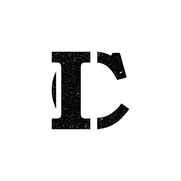 Astratto Iniziale Logo Colore Nero Isolato Sfondo Bianco Applicato Viaggi — Vettoriale Stock