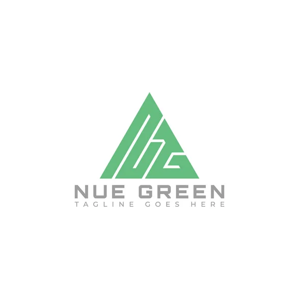 Letra Inicial Abstracta Logotipo Color Verde Aislado Fondo Blanco Aplicado — Archivo Imágenes Vectoriales