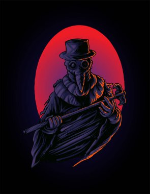 Veba doktoru Illustration premium vektörü, tişört için mükemmel.