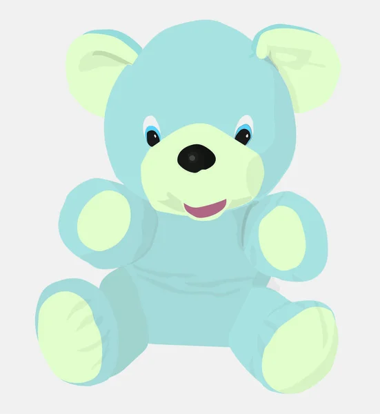 Поливай Яку Іграшку Милий Синій Ведмідь Подарунок День Народження День — стоковий вектор