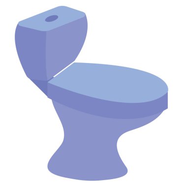 Seramik tuvalet ve sifon fıçıları. Tuvalet sıhhi tesisatı. Vektör stok illüstrasyonu beyaz arkaplanda izole edildi.