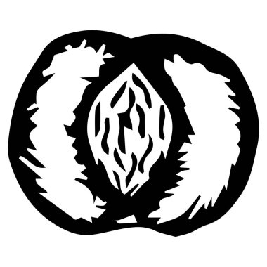 Karalama şeklinde meyveli şeftali, elle çizilmiş. Vektör illüstrasyonu beyaz arkaplanda izole edildi.