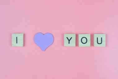 Red hearts and the text 