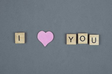Red hearts and the text 
