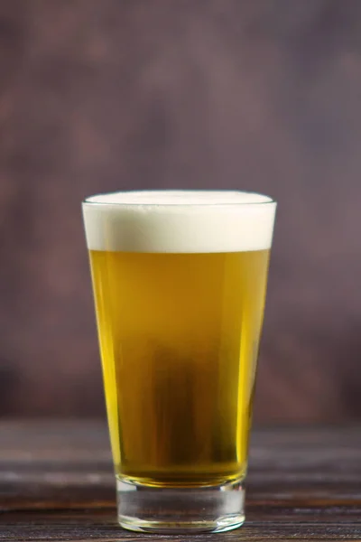 Beer Glass Dark Background — Stock Photo, Image