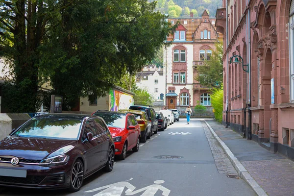 Németország Szimbóluma Gyönyörű Középkori Város Heidelberg Lenyűgöző Vár Híd — Stock Fotó