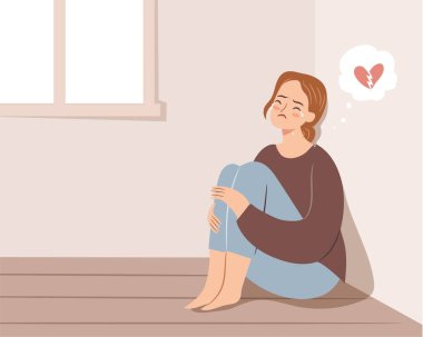 Crying woman concept. Mental health issues