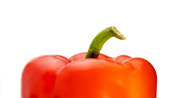 Side View Red Bell Pepper White Background — Stock Photo, Image