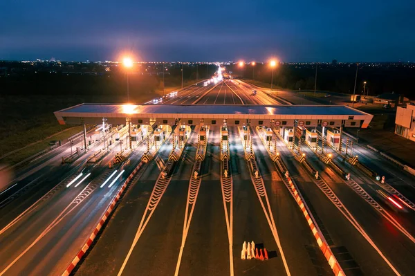 Automatikus Fizetési Pont Útdíjköteles Úton Úthossz — Stock Fotó