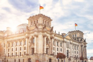 Berlin 'deki parlamento binası, Bendestag, tarihi bina. Almanya