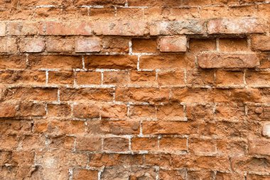 Eski yıkılmış tuğla duvar, yıkılmış tuğla arka plan